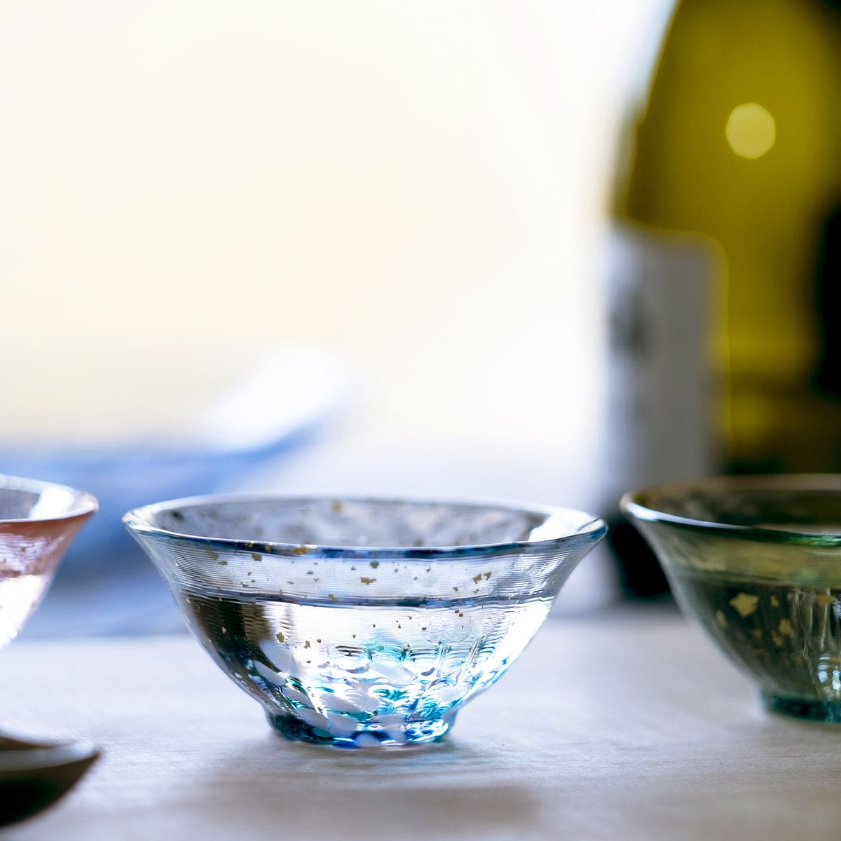 Japan TSUGARU VIDRO SOUKA Gold Plated Handmade Sake Cup