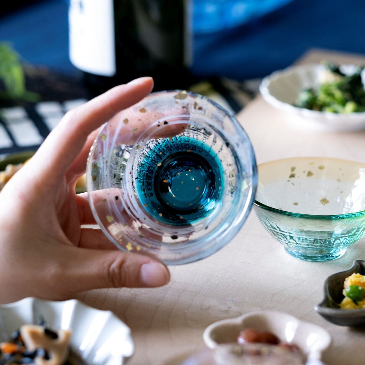 Japan TSUGARU VIDRO SOUKA Gold Plated Handmade Sake Cup