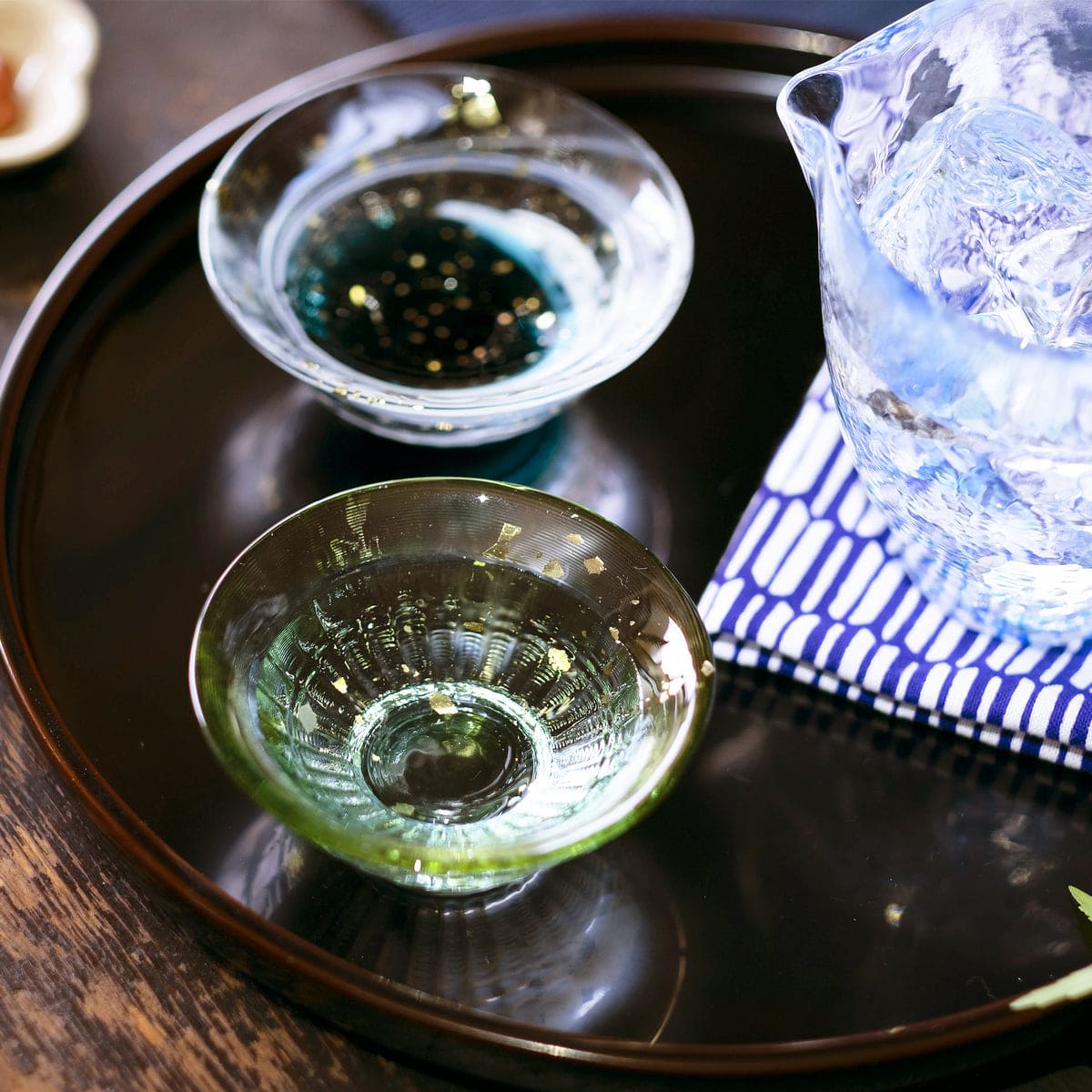 Japan TSUGARU VIDRO SOUKA Gold Plated Handmade Sake Cup