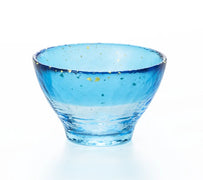 Tsugaru Handblown Sake Cup Set-Blue Ocean 4pcs Set(Gift Set)