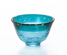 Tsugaru Handblown Sake Cup Set-Blue Ocean 4pcs Set(Gift Set)