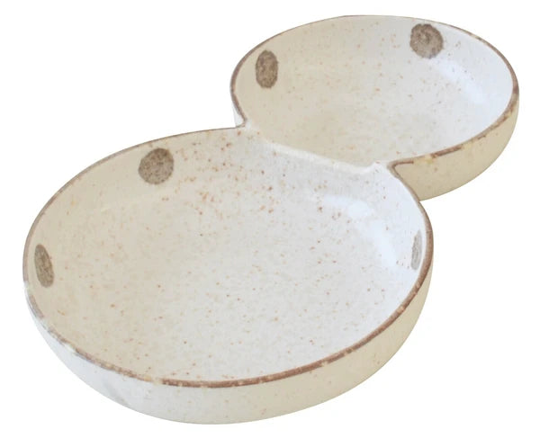 SHIROKARATSU Mino Ware Ceramic Gourds Shaped Divided plate