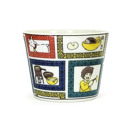 Japan Kutani Yaki Kaneshotouki Heidi and Yuki,Girl of the Alps goods,Soba Choko Cup