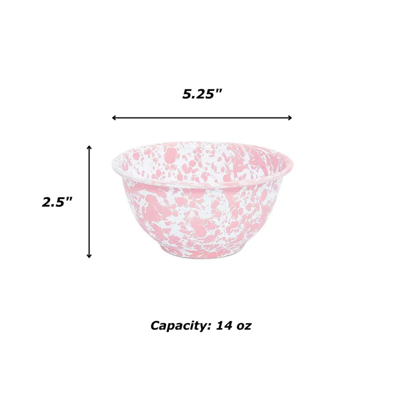Crow Canyon Home Splatter Splatter Small Footed Bowl (Pink)
