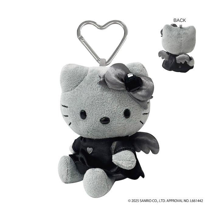 Sanrio Hello Kitty Charm Black and White Angel Series-Side Sitting Angel