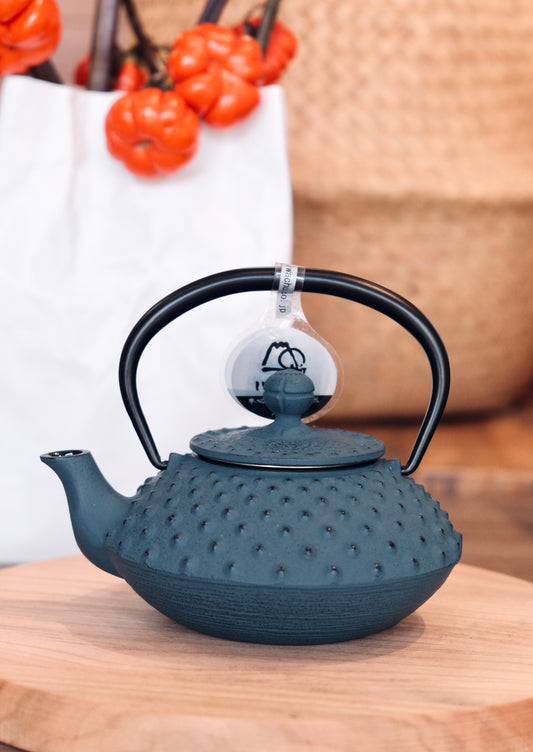 IWACHU Nambu Tekki Cast Iron 350ml Dark Blue Teapot (Gift Box)