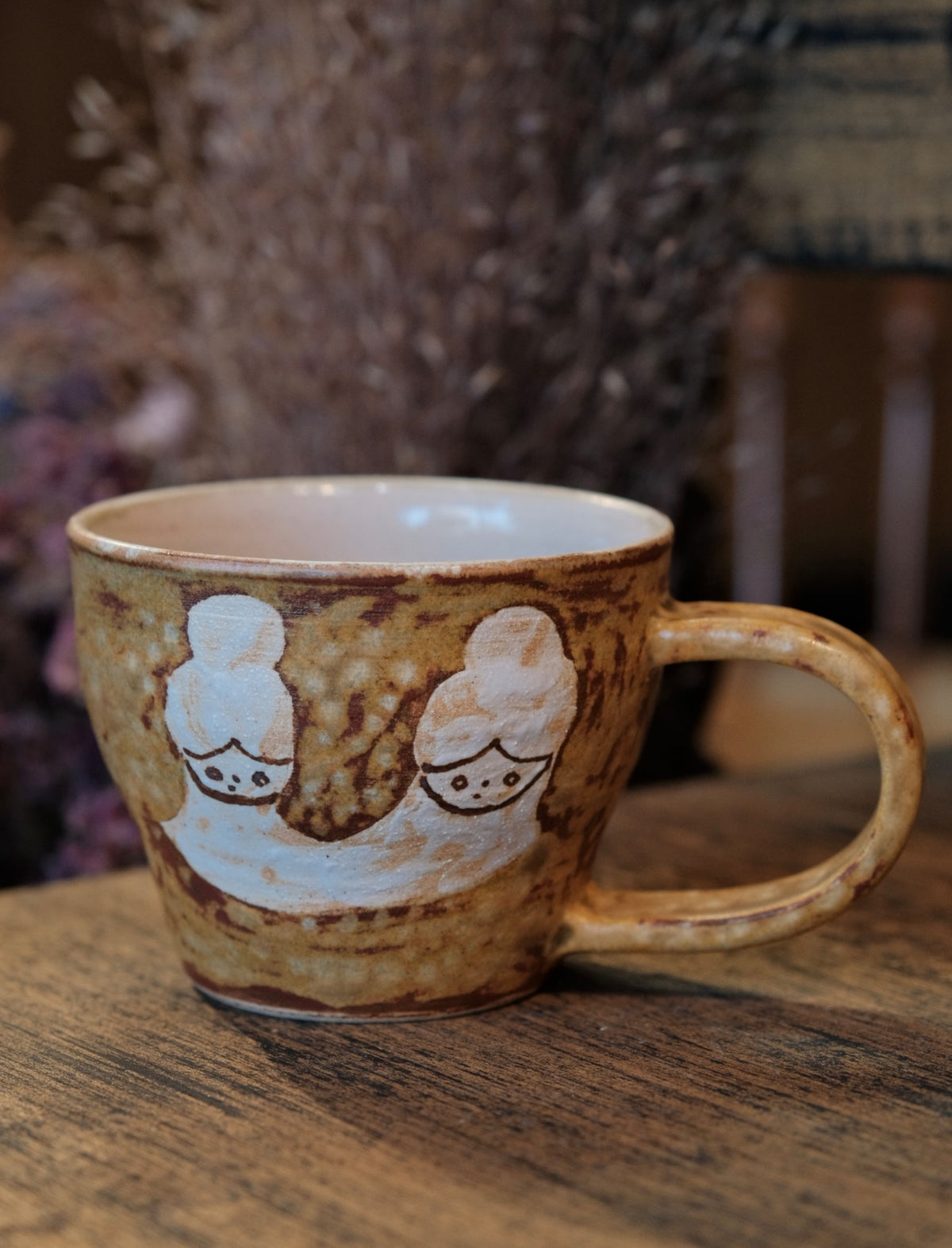 Keiko Matsumoto Handmade Twin Bun Friends Mug