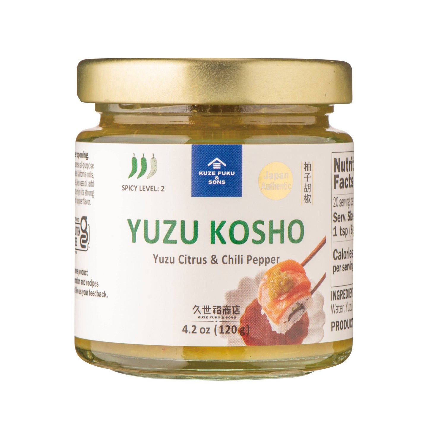 Kuze Fuku & Sons YUZU KOSHO Yuzu Citrus & Chili Pepper 4.2 oz