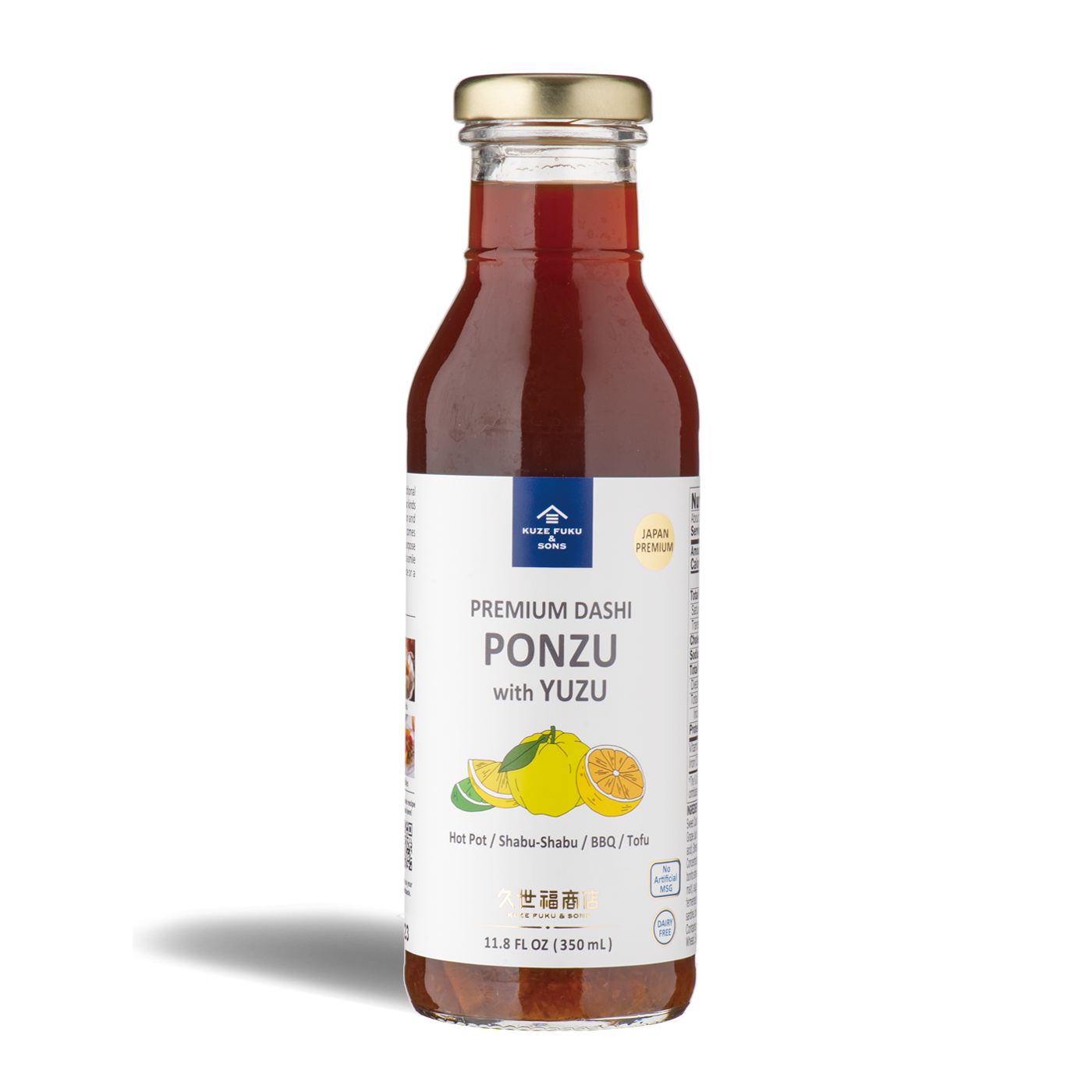 Kuze Fuku & Sons PREMIUM DASHI PONZU SAUCE WITH YUZU 11.8 fl. oz.