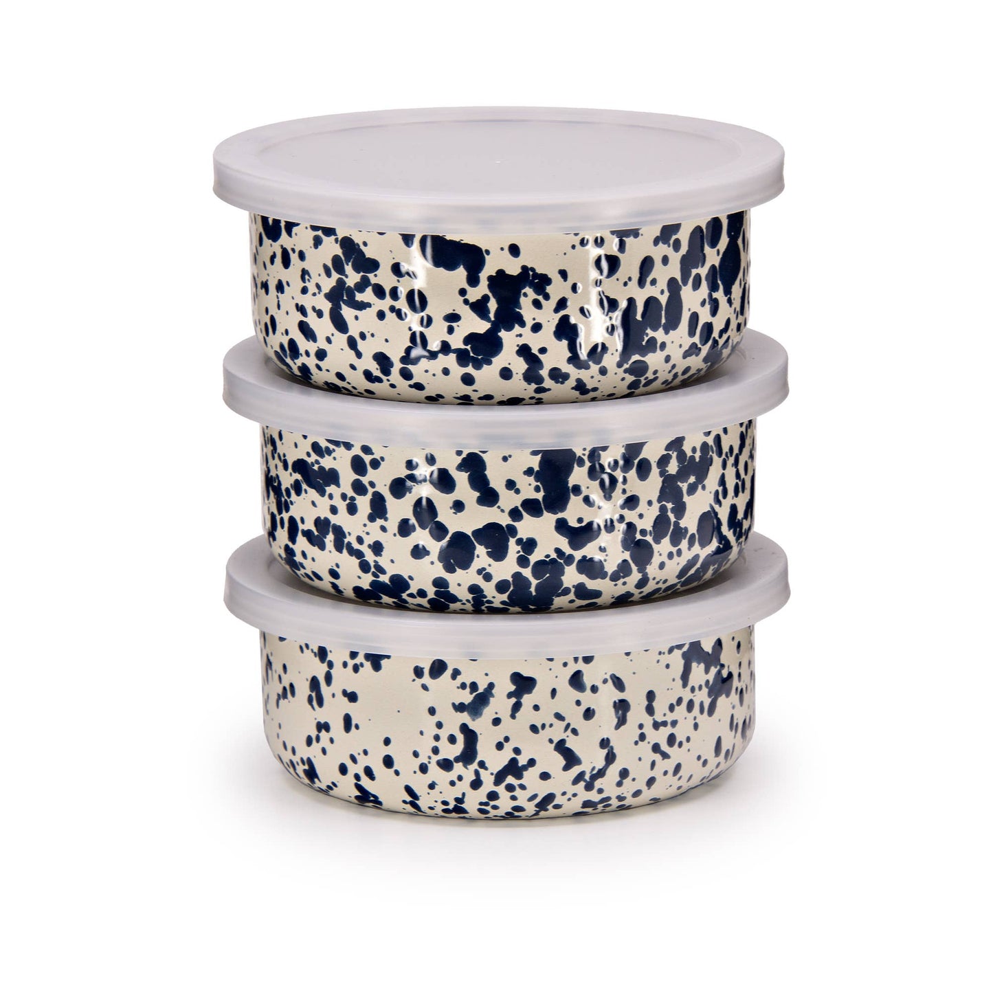 Crow Canyon Splatter Enamelware 1-pc Storage Bowl