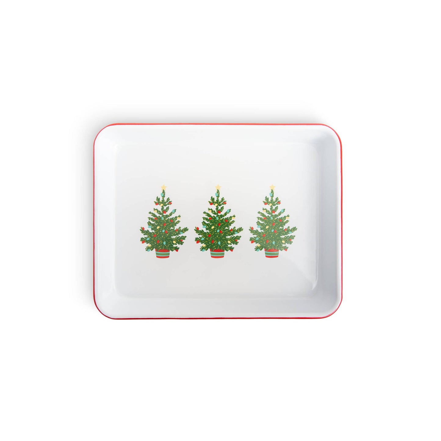 Helmsie x CCH Christmas Tree Enamelware Small Rect. Tray