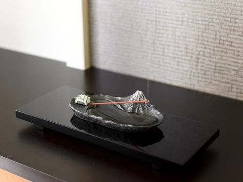 Japan Gina-Do Ikebana Aluminum Mt FUJI Incense Stand(Gift Box)