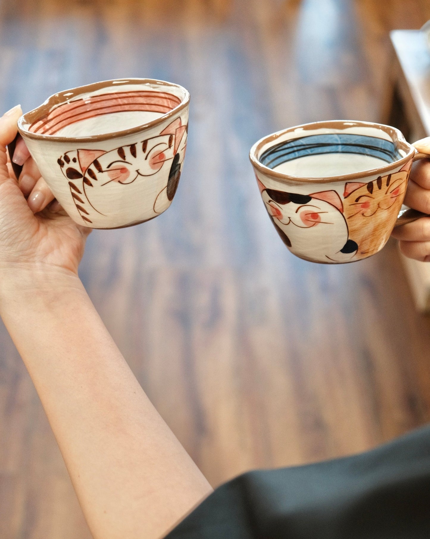 Hasami ware Handcraft Cat Soup Mug 250ml/8.5oz (Medium)