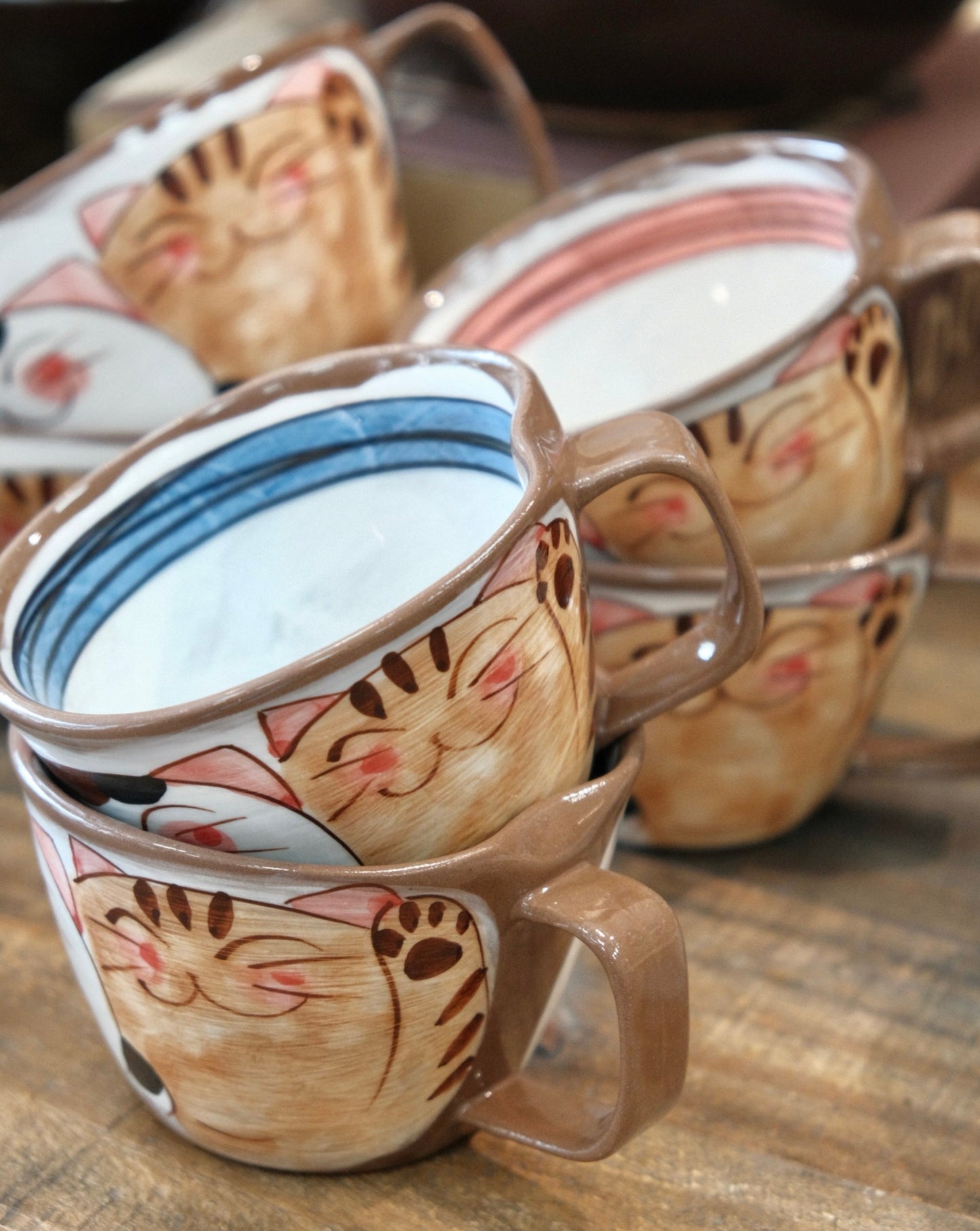 Hasami ware Handcraft Cat Soup Mug 250ml/8.5oz (Medium)