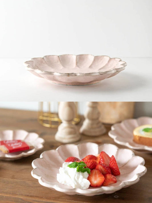 KANEKO KOHYO Rinka Flower Dish Plate-Pink (21.5cm/8inch)