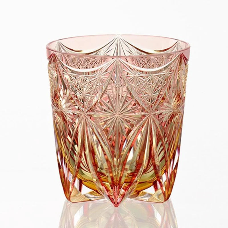KAGAMI CRYSTAL] WHISKEY GLASS KASANEIROME KIRARA BY TATSUYA NEMOTO