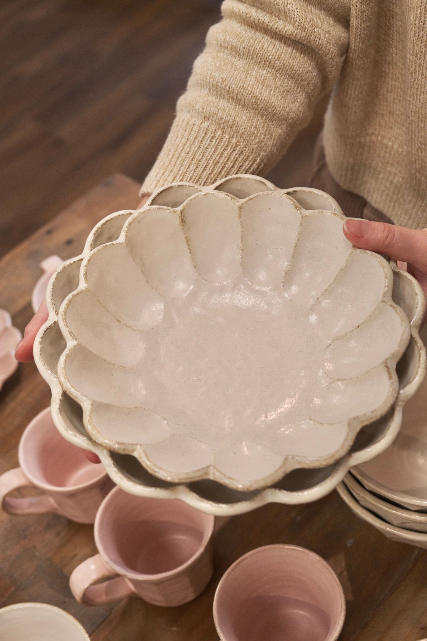 KANEKO KOHYO Rinka Flower Bowl (21.5cm/8.5inch)