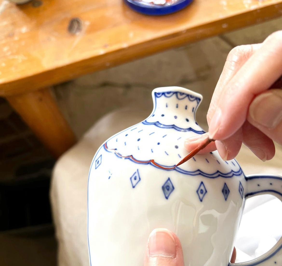 Artisans- Mayuki kato-加藤真雪 Diamond Flower Vase