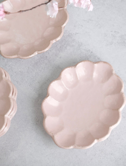 KANEKO KOHYO RINKA FLOWER OVAL DESSERT PLATE (PINK)
