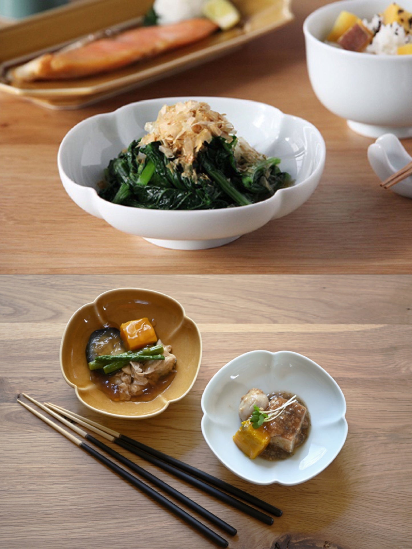 MIYAMA MIZU MIZU "瑞“ by RINA ONO (BLUE WHITE SERVING BOWL)