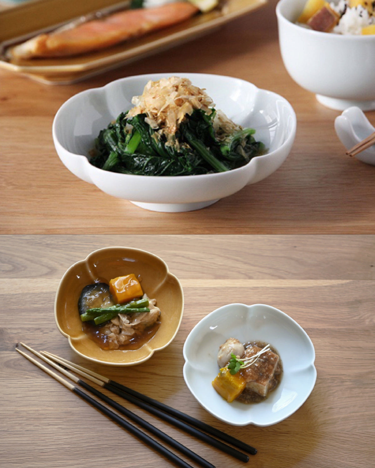 MIYAMA MIZU MIZU "瑞“ by RINA ONO (BLUE WHITE SERVING BOWL)