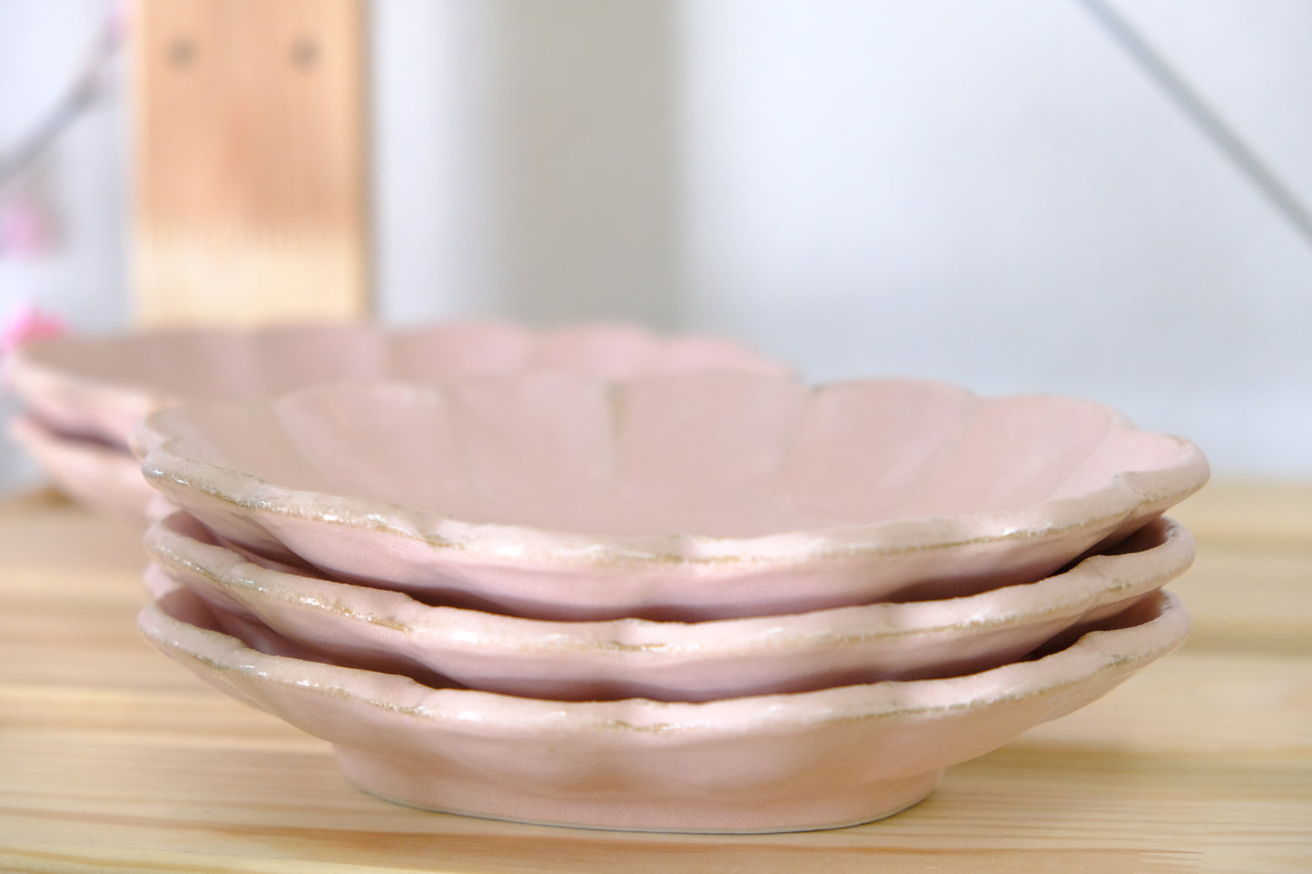 KANEKO KOHYO RINKA FLOWER OVAL DESSERT PLATE (PINK)