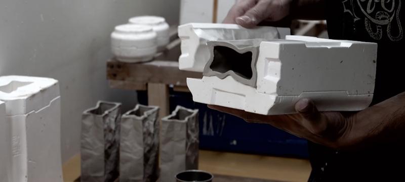 ARTISANS-小松 誠Makoto Komatsu CRINKLE COLLECTION FLOWER VASE