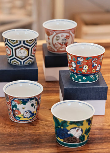 Japan Kutani Yaki Kaneshotouki Doraemon Soba Choko Cup – Orange