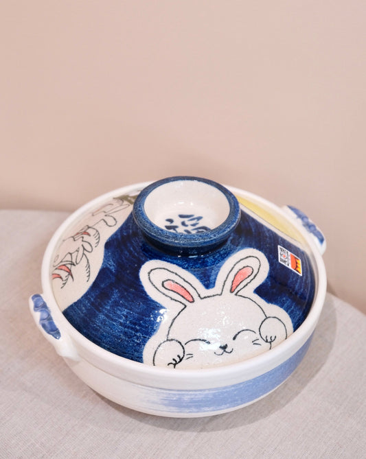 Rabbit Banko ware 2.3L/Size 8 Donabe/Clay Pot