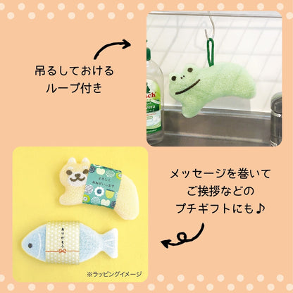 Hanging cord and gift packaging - DECOLE cleaning sponge