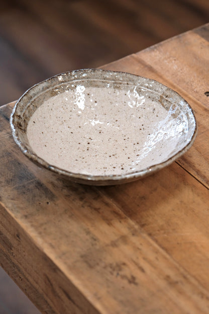 SHIROKARATSU Mino Ware Ceramic Dish deep plate