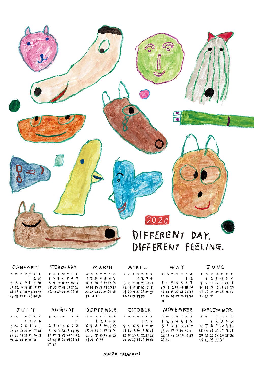 2026 Linen Calendar Different Day