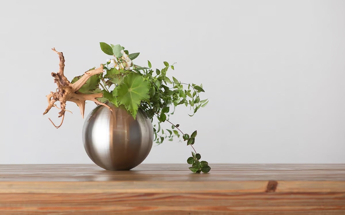 能作NOUSAKU 100% Tin TAMA Vase (Silver)