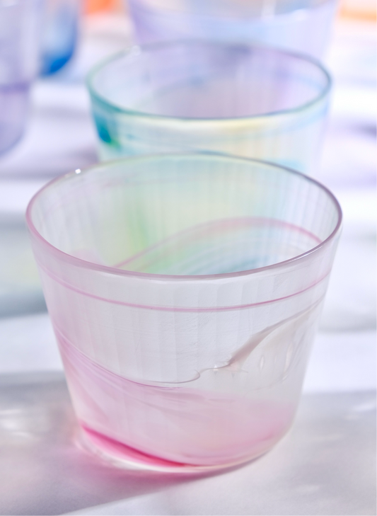 吉田晶乃 Akino Yoshida Handmade Glass Cups Pink