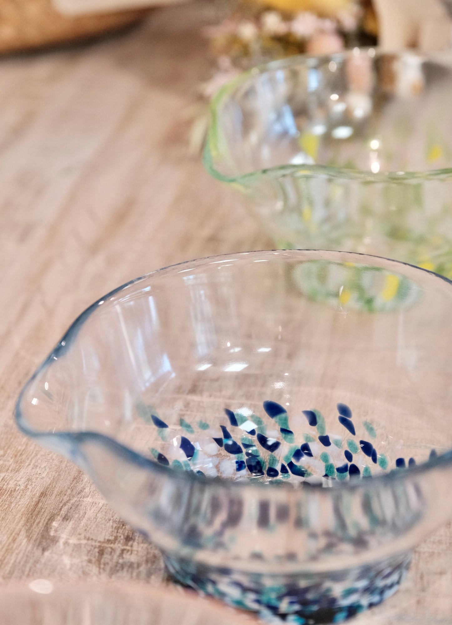 Handblown Glass Spouted  Matcha Bowl