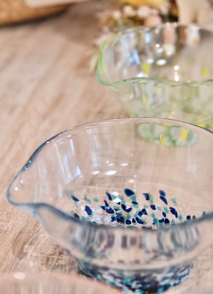 Handblown Glass Spouted  Matcha Bowl