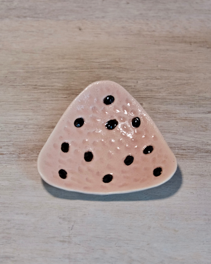 Japan made Mino ware origiri small dish plate