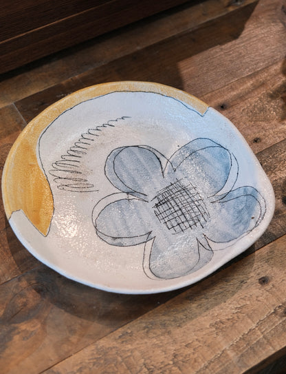 Artisans-hapun pottery 拜志睦子 Handmade Ceramic 8.7inch/22cm Pasta Plate