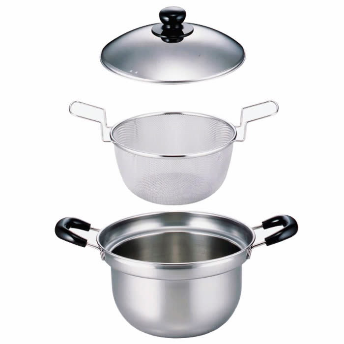 Shimomura Kihan Yude-Meijin Stainless Steel Pot with Strainer