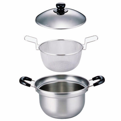 Shimomura Kihan Yude-Meijin Stainless Steel Pot with Strainer