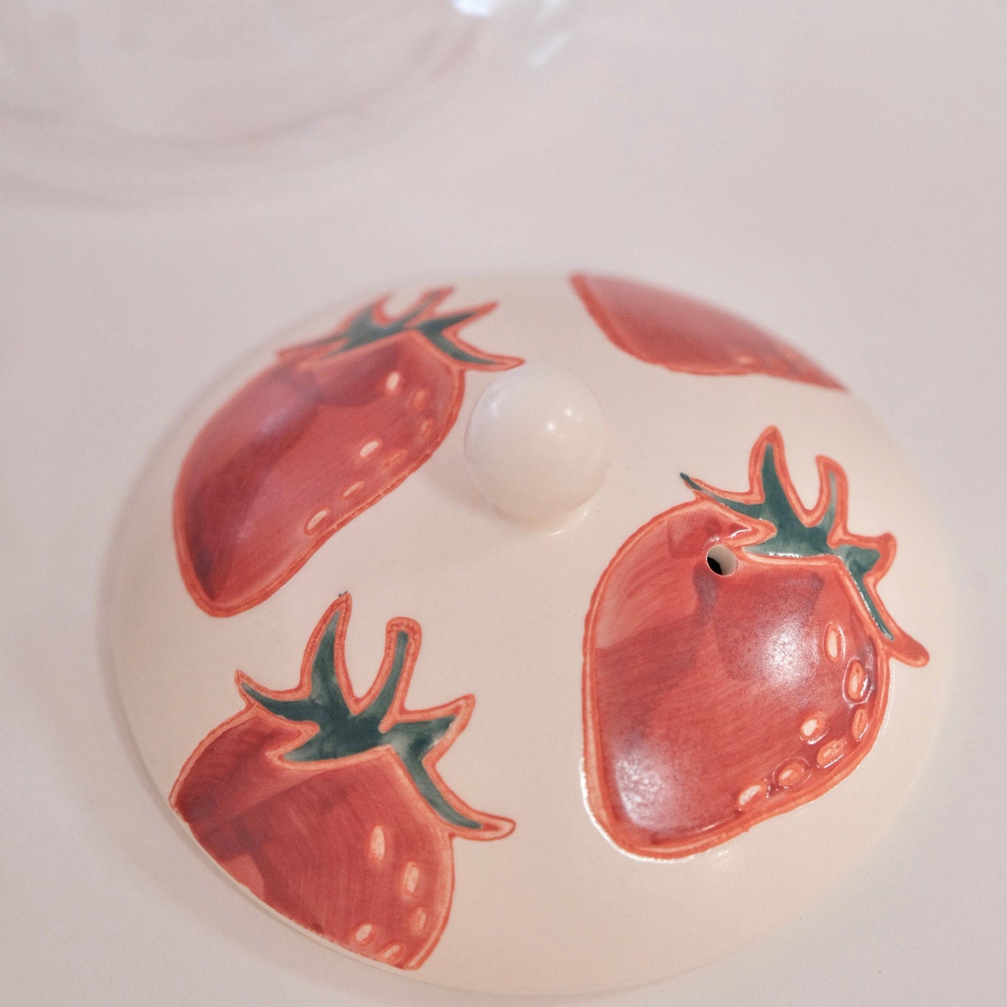 Strawberry Hand-Painted Hasami Ware Glass Teapot 300ml/10fl oz