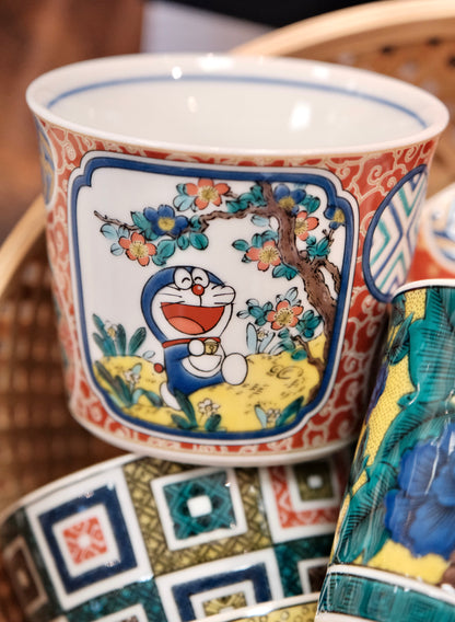 Japan Kutani Yaki Kaneshotouki Doraemon Soba Choko Cup