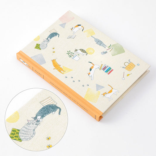 MIDORI Cat Journal cover and binding detail