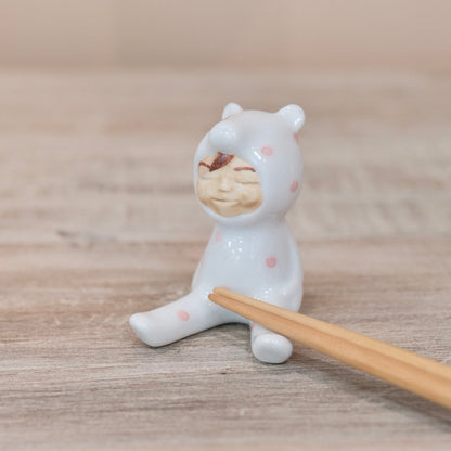 Japan Artisans 北川美宣 Handmade Playful Selection Chopstick Rest- Sitting bear