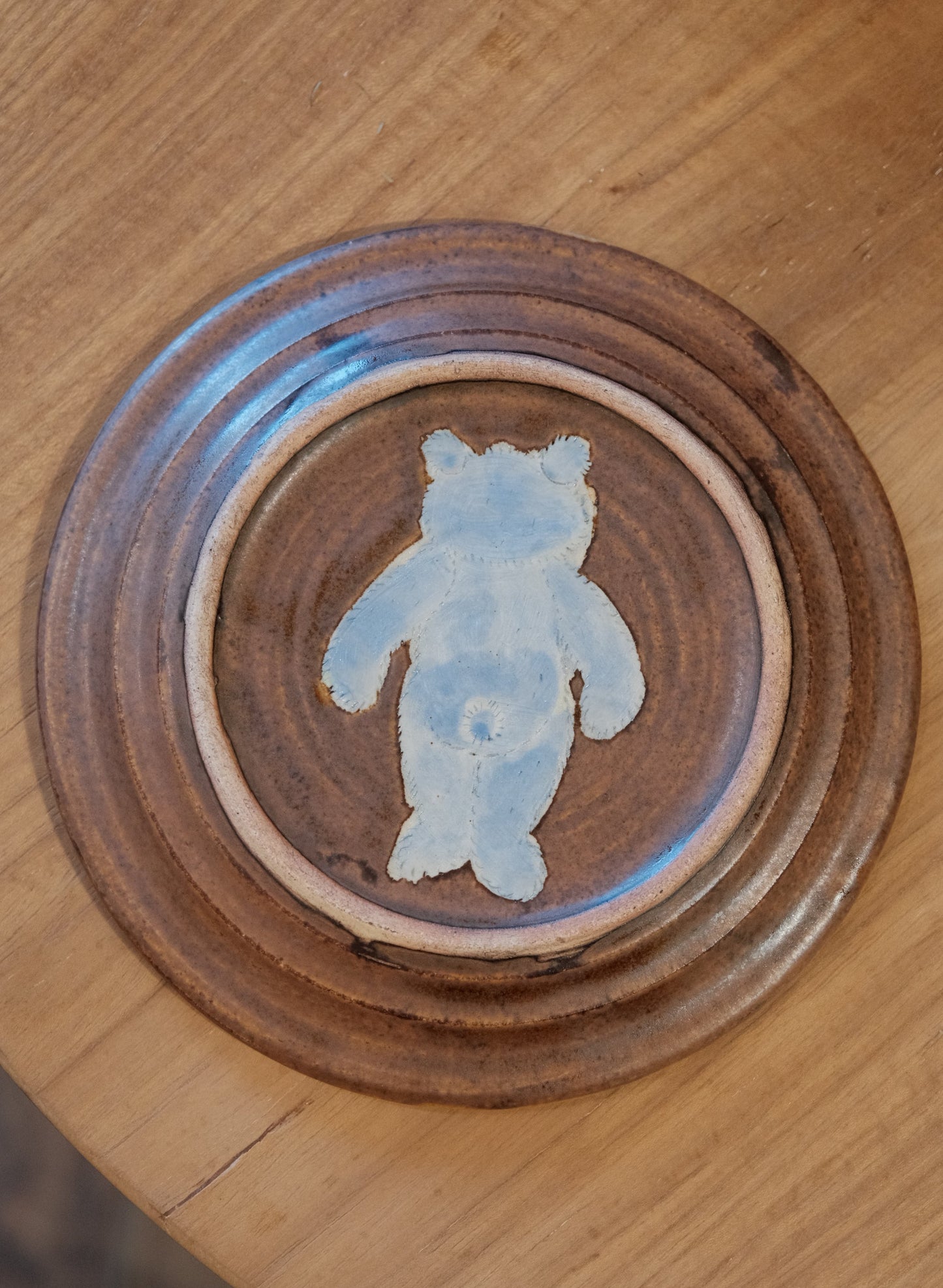 KONGARISHA-コンガリ舎 Handmade Bear Round 6inch Dessert plate (#1)