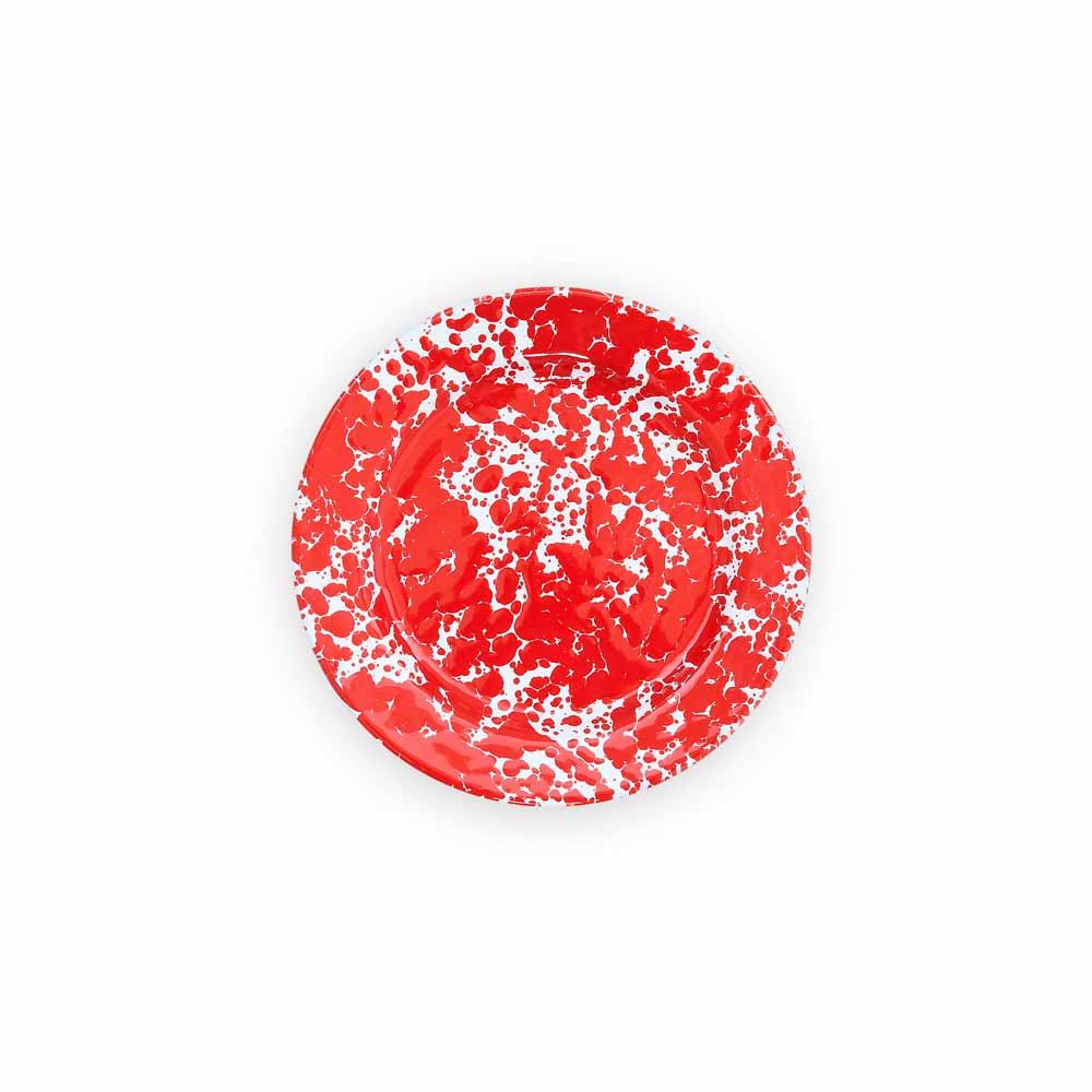 Crow Canyon Splatter Enamelware Flat Salad Plate