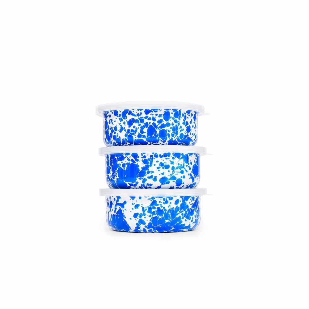 Crow Canyon Splatter Enamelware 1-pc Storage Bowl