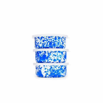 Crow Canyon Splatter Enamelware 1-pc Storage Bowl