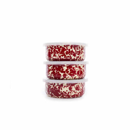 Crow Canyon Splatter Enamelware 1-pc Storage Bowl