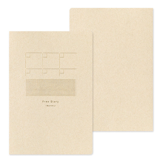 MIDORI Yuru Log B6 Free Diary front and back cover